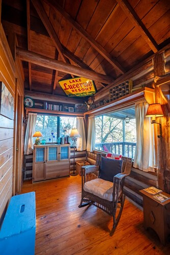 Peaceful Historic Cabin on Lake Lucerne, Fireplace