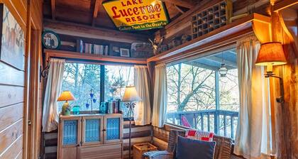 Peaceful Historic Cabin on Lake Lucerne, Fireplace