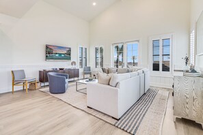 Smart TV, DVD player, books, video library