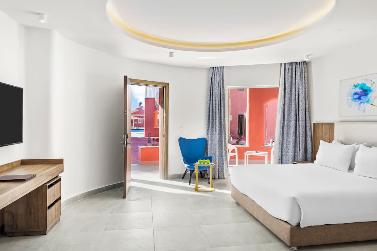 1 slaapkamer, een minibar, een kluis op de kamer, een bureau