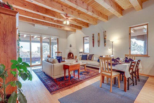 Serene Santa Fe Getaway w/ Hot Tub & Fireplace!