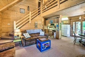 House (2 Bedrooms) | Interior - Waterfront Lake Leelanau Log Cabin w/ Private Dock (Lake Leelanau)