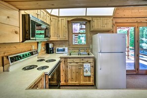 House (2 Bedrooms) | Interior - Waterfront Lake Leelanau Log Cabin w/ Private Dock (Lake Leelanau)