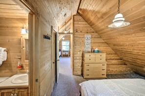 House (2 Bedrooms) | Interior - Waterfront Lake Leelanau Log Cabin w/ Private Dock (Lake Leelanau)