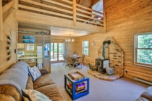 House (2 Bedrooms) | Interior - Waterfront Lake Leelanau Log Cabin w/ Private Dock (Lake Leelanau)