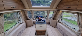 Brand new Touring Caravan Sited all Setup Ready