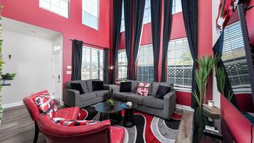 TV, fireplace, table tennis, offices