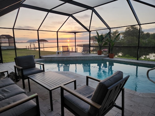 Waterfront Home with Heated Pool, Bikes, Dock and Kayak on the Myakka River