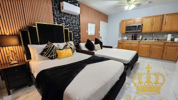 1 bedroom, iron/ironing board, travel crib, WiFi