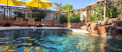 Outdoor pool, a heated pool