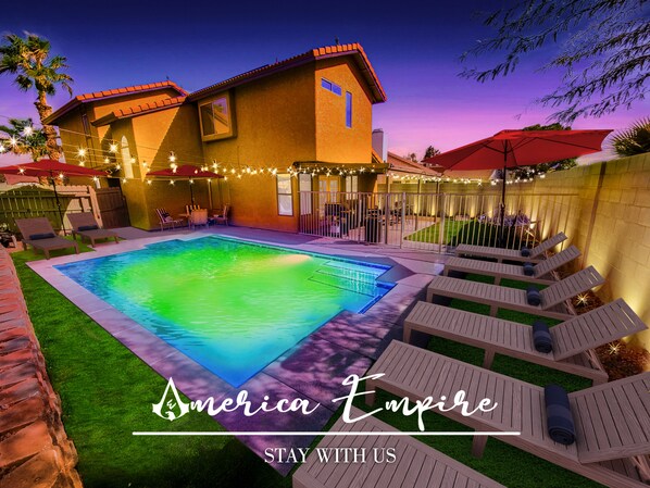 屋外プール、温水プール