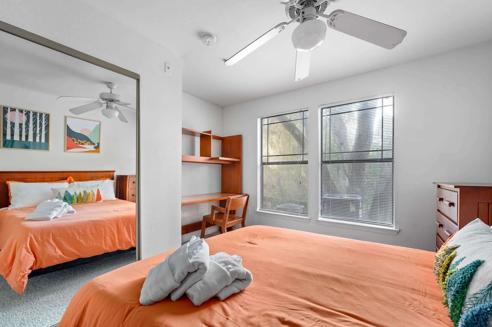 4 bedrooms, desk, iron/ironing board, WiFi