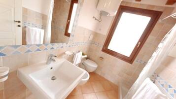 Shower, rainfall showerhead, hair dryer, bidet