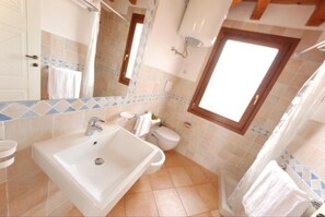 Shower, rainfall showerhead, hair dryer, bidet