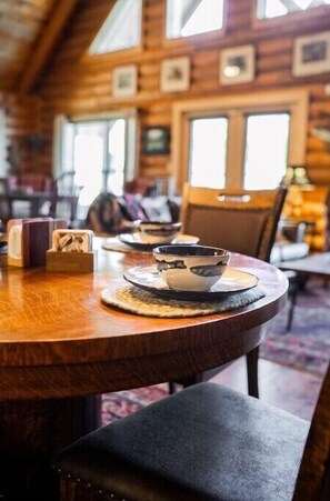 Dining - Luxury Riverfront Lodge Fishing, Hot Tub & White River Access and Ozark Views”
 (Norfork)