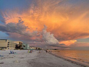 Sun loungers, beach towels