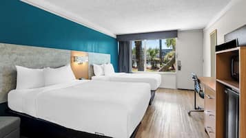 Standard Room, 2 Double Beds, Non Smoking | Desk, iron/ironing board, free WiFi