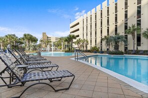 A heated pool
