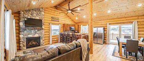 تلفزيون، مدفأة، مكتب