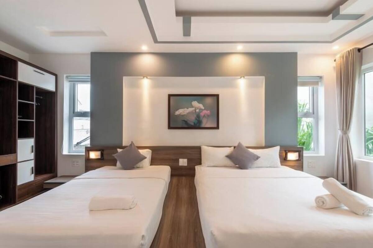 9 camere, biancheria da letto di alta qualità, materassi in memory foam