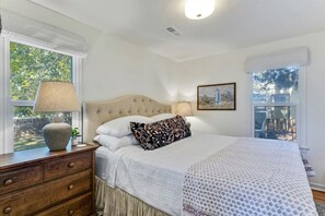 2 bedrooms, desk, iron/ironing board, travel crib