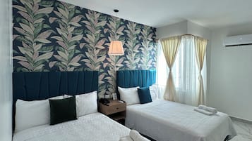1 habitación, ropa de cama de alta calidad, escritorio y insonorización