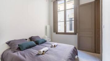 1 slaapkamer, een strijkplank/strijkijzer, wifi, beddengoed