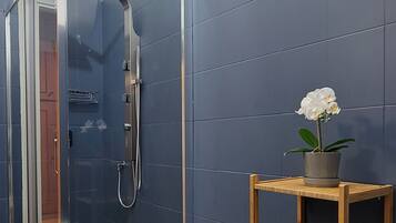 Comfort-Zimmer, 1 Schlafzimmer, eigenes Bad, Erdgeschoss | Badezimmer | Dusche, Regendusche, Haartrockner, Hausschuhe