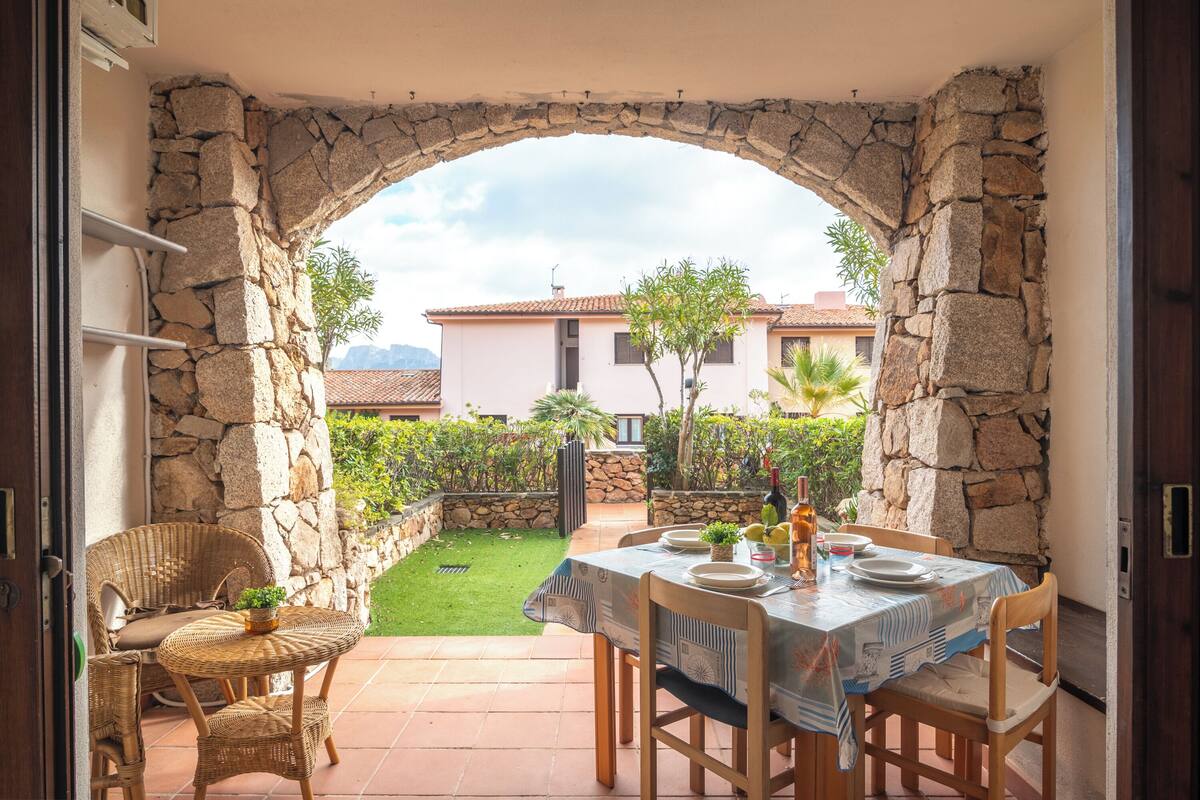 Familieleilighet, flere soverom (I Fari 74 600m From The Beach) | Terrasse/patio