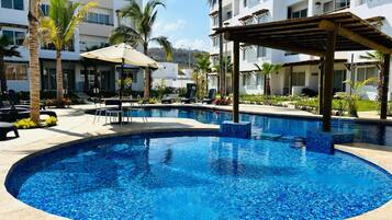 A heated pool