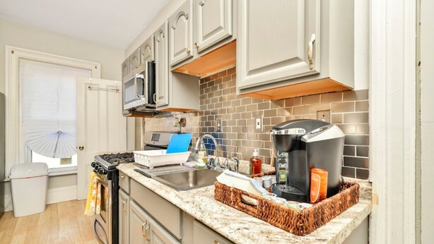 Coffee/tea maker, fridge, microwave, oven - Extremely clean and Affordable.  (Boston)