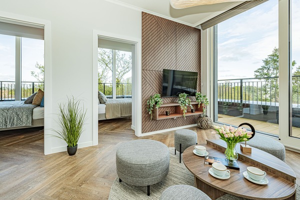 Luxury Penthouse | Living area | 55-inch LCD TV with digital channels