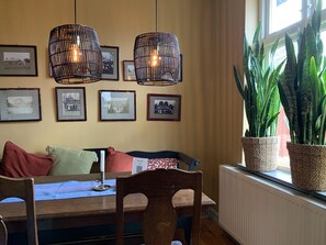 Cabin, 2 Bedrooms, Ensuite, Garden Area | Private kitchen | Full-size fridge, microwave, oven, stovetop - Villa Maria Garden Cottages (Morarp)