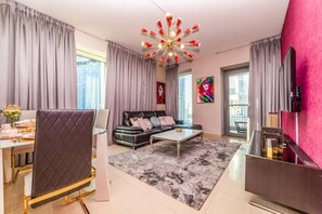 Living area - Bellavista -Splendid - 2 BR -Boulevard 29 -Burj Khalifa & Fountain View BV 04-36 (Dubai)