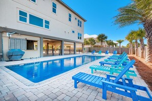 A heated pool