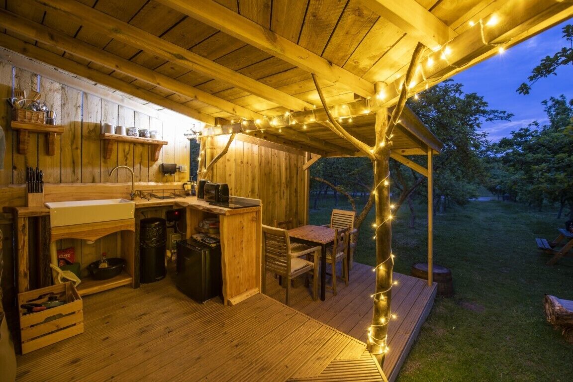 Romantic Tent, Multiple Beds (Yarlington Yurt) | Terrace/patio