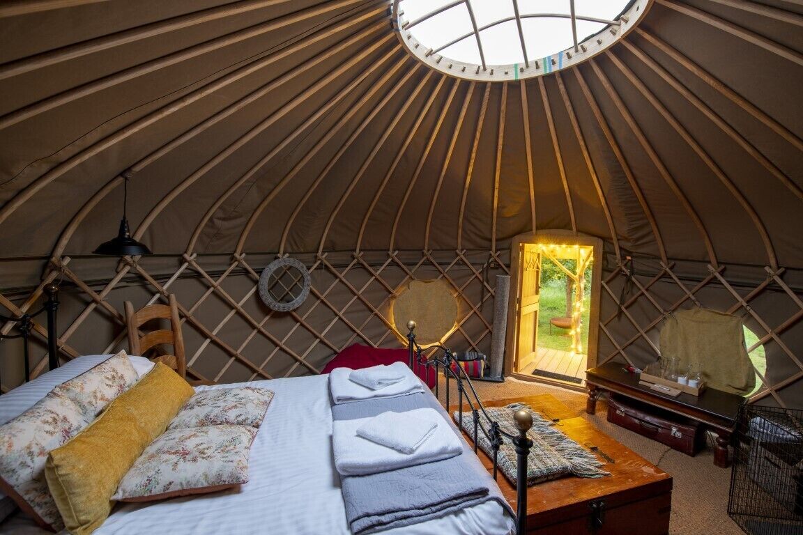 Romantic Tent, Multiple Beds (Yarlington Yurt) | Premium bedding, memory foam beds, free WiFi