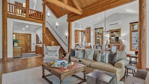 TV, fireplace, offices