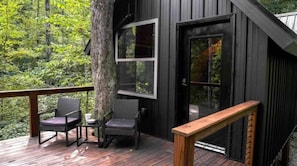 Terrace/patio - Secluded Cabin Minutes from Snow Trails & I-71 (Bellville)