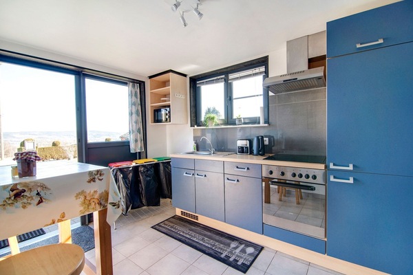 Een microgolfoven, een oven, een kookplaat, een vaatwasser