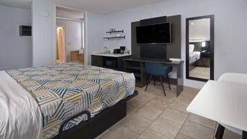 Desk, blackout curtains, iron/ironing board, free WiFi