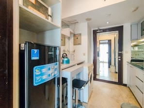 Private kitchen - Best Location 1Br Without Living Room Apartment Braga City Walk (Bandung)