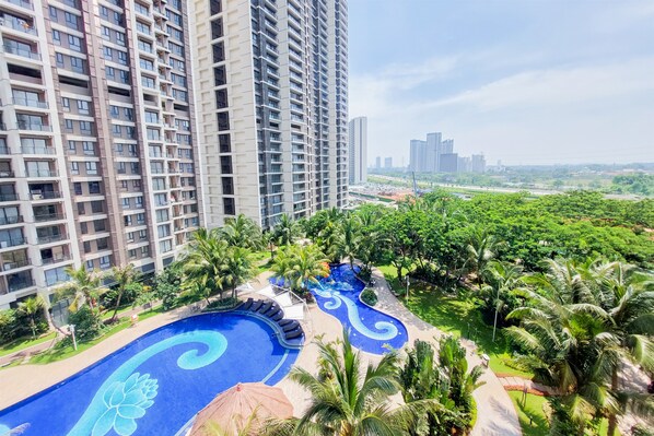 Apartment | View from room - Homey And Spacious 3Br Sky House Bsd Apartment (Pagedangan)