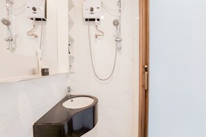 Studio | Bathroom | Shower, towels - Best Deal And Homey Studio Sky House Alam Sutera Apartment (Tangerang)