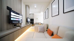 Living area - Good Choice And Homey 1Br Grand Sungkono Lagoon Apartment (Surabaya)
