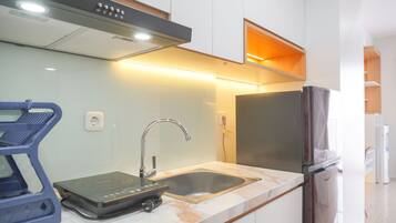 Estúdio | Cozinha privada | Geladeira grande, cooktop