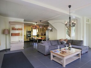 TV, DVD player, foosball, table tennis