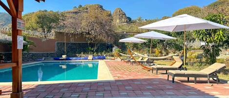 A heated pool
