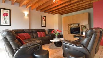 Fernseher, DVD-Player, Tischfußball, Stereoanlage