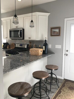 Microwave, oven, stovetop, dishwasher